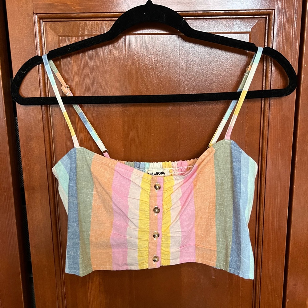 Billabong Pastel Striped Crop Top